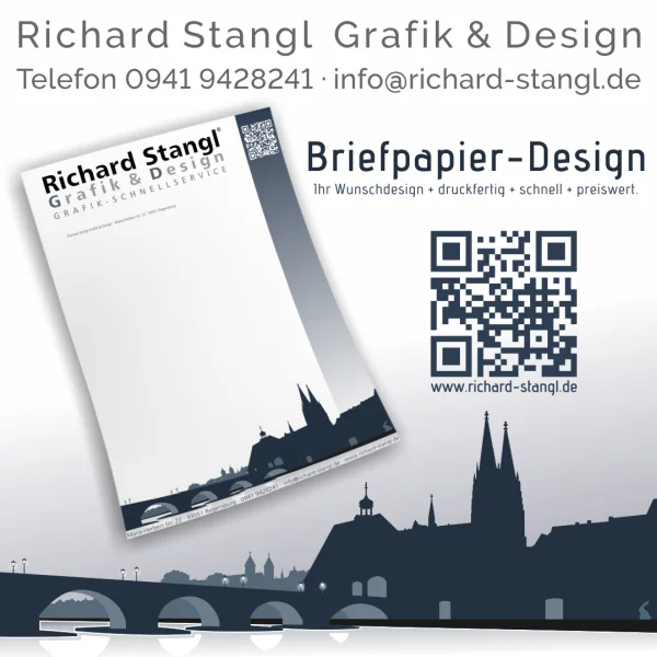 Richard Stangl Grafik und Design Angebot preiswertes Briefpapier-Design.