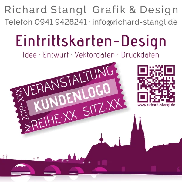 Richard Stangl Grafik und Design Angebot preiswertes Grafikdesign von Eintrittskarten.