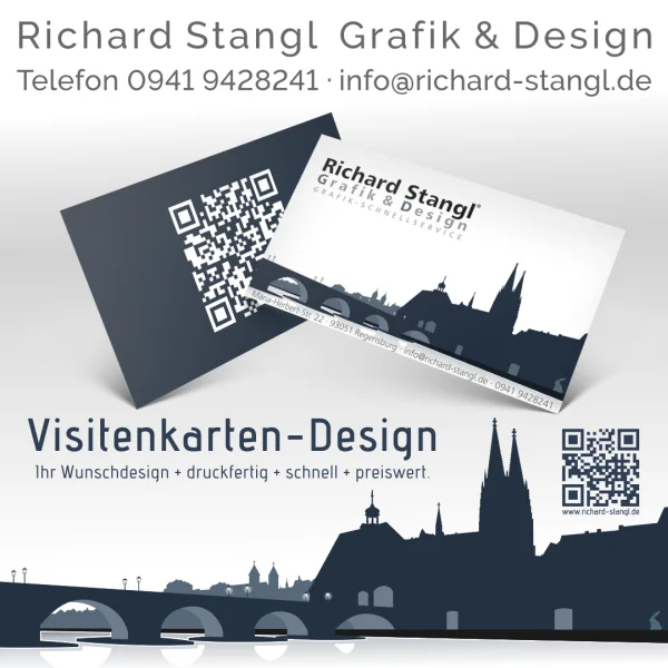 Richard Stangl Grafik und Design Angebot preiswertes Visitenkarten-Design.