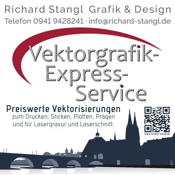 Grafikdesigner Richard Stangl Angebot Express Service preiswerte Vektorisierung.