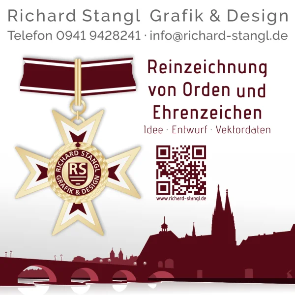 Grafikdesigner Richard Stangl Angebot preiswerte Vektorisierung von Orden und Abzeichen.