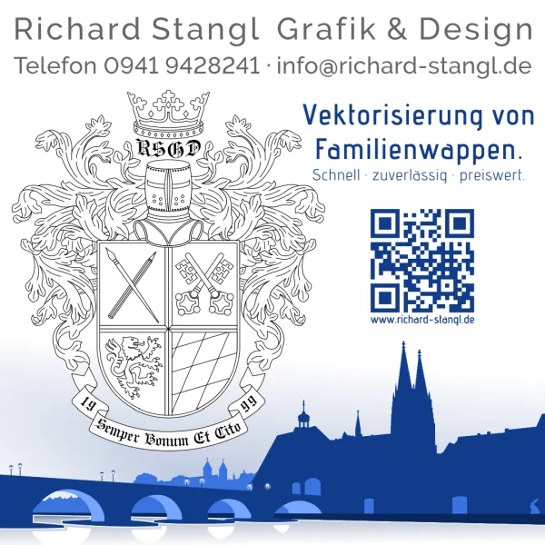 Grafikdesigner Richard Stangl Angebot preiswerte Vektorisierung Wappen.