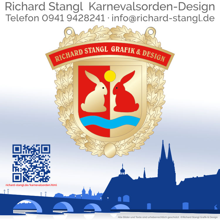 Faschingsorden Eichenlaub Gold Individueller Faschingsorden Eichenlaub Gold