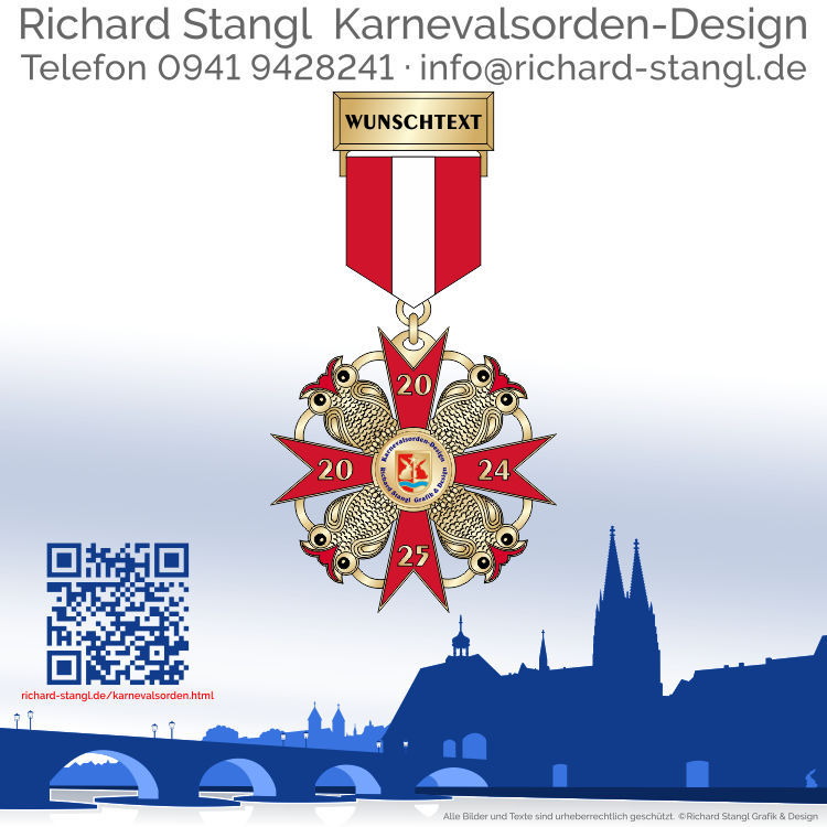 Faschingsorden Eulen Gold Individueller Faschingsorden Eulen Gold