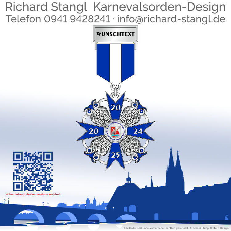 Faschingsorden Eulen Silber Individueller Faschingsorden Eulen Silber
