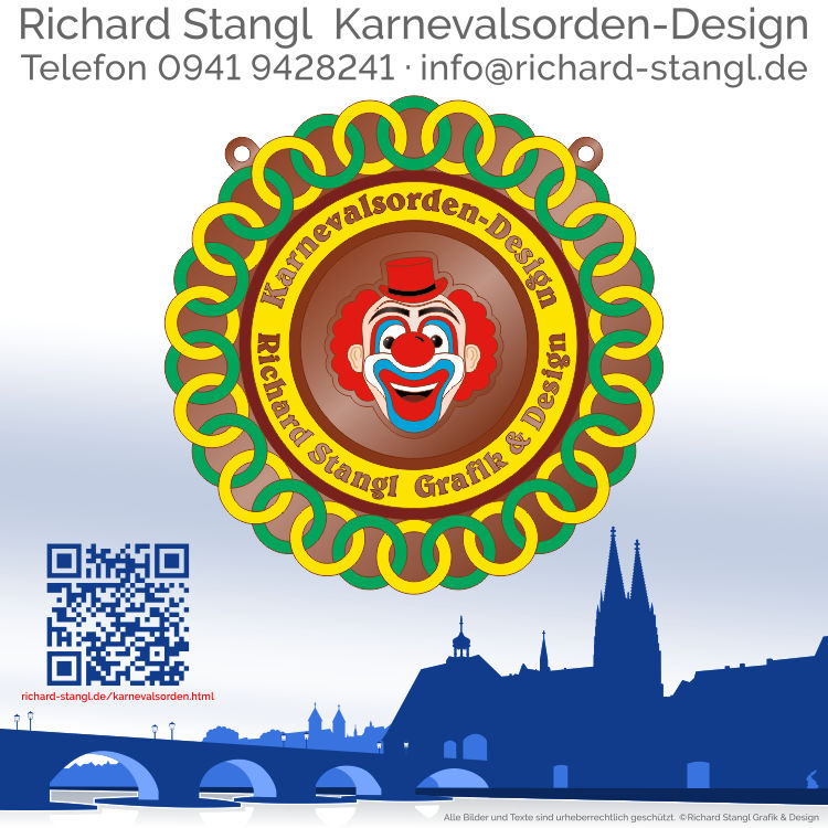 Faschingsorden Ringe Grün Gelb Individueller Faschingsorden Ringe Grün Gelb