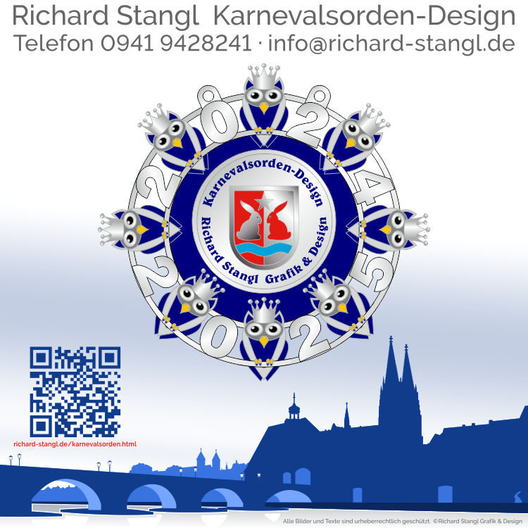 Faschingsorden Eulen Silber Individueller Faschingsorden Eulen Silber
