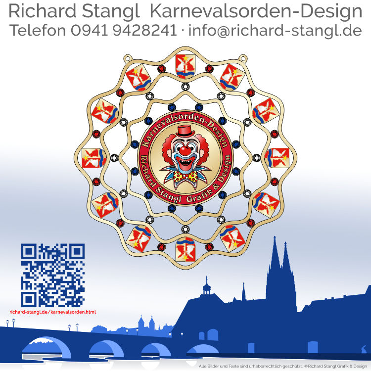 Faschingsorden Ornamente Similisteine Gold Individueller Faschingsorden Ornamente Similisteine Gold
