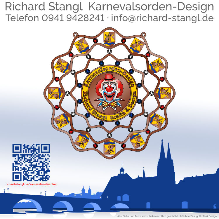Faschingsorden Ornamente Similisteine Altkupfer Individueller Faschingsorden Ornamente Similisteine Altkupfer