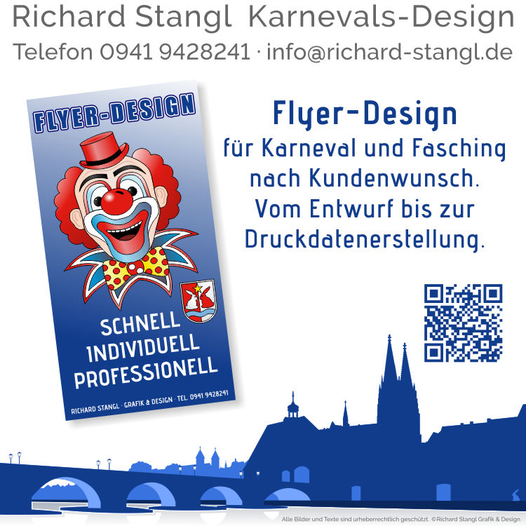 Richard Stangl Grafik & Design · Flyer-Design für Karneval und Fasching.