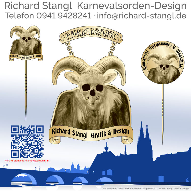 Individuelle Karnevalsorden Faschingsorden im und Anstecker Design Perchten