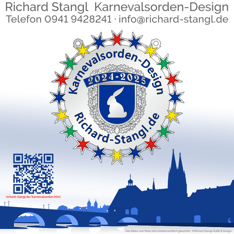 Karnevalsorden 11 Individuelle Karnevalsorden Silber Sterne