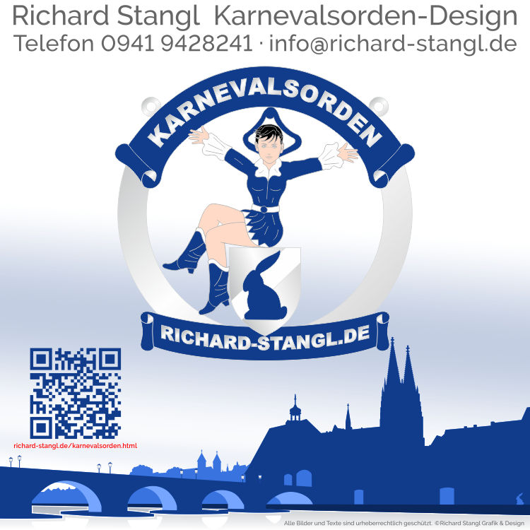 Karnevalsorden Gardemädchen Silber Blau Individuelle Karnevalsorden Gardemädchen Silber Blau