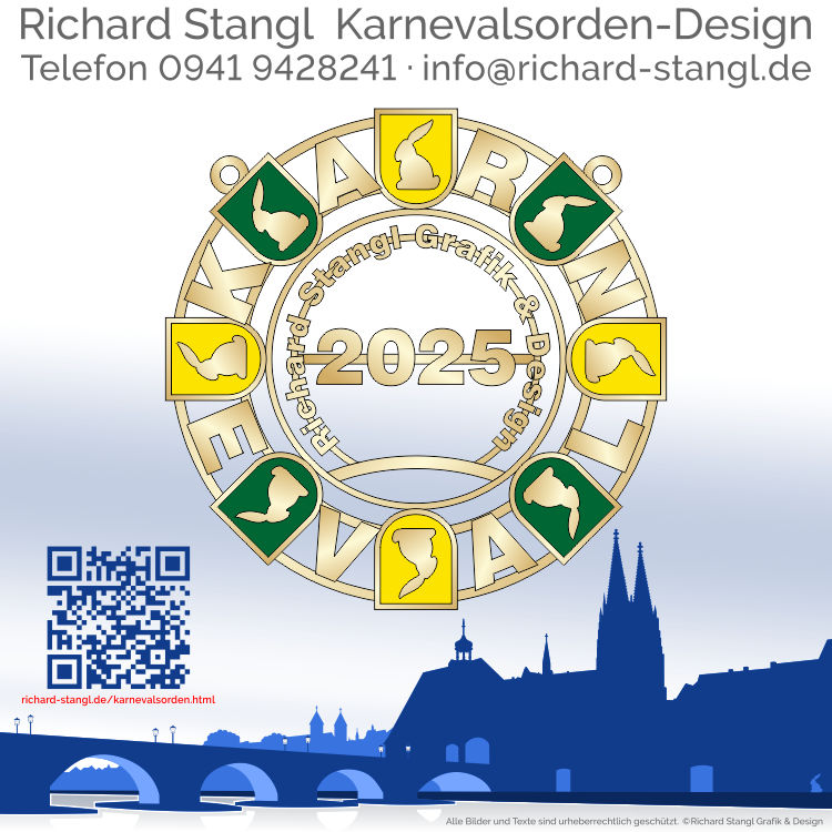 Karnevalsorden Buchstaben Kreis KARNEVAL Gold Individuelle Karnevalsorden Kreis KARNEVAL Gold