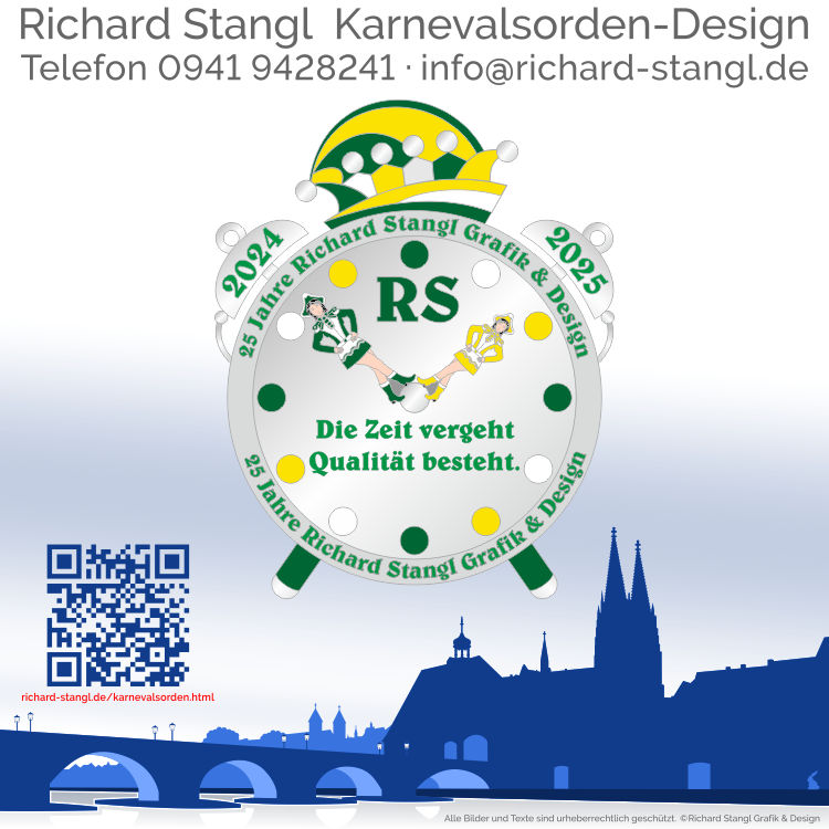 Karnevalsorden Karnevals-Wecker Silber Individuelle Karnevalsorden Wecker Silber