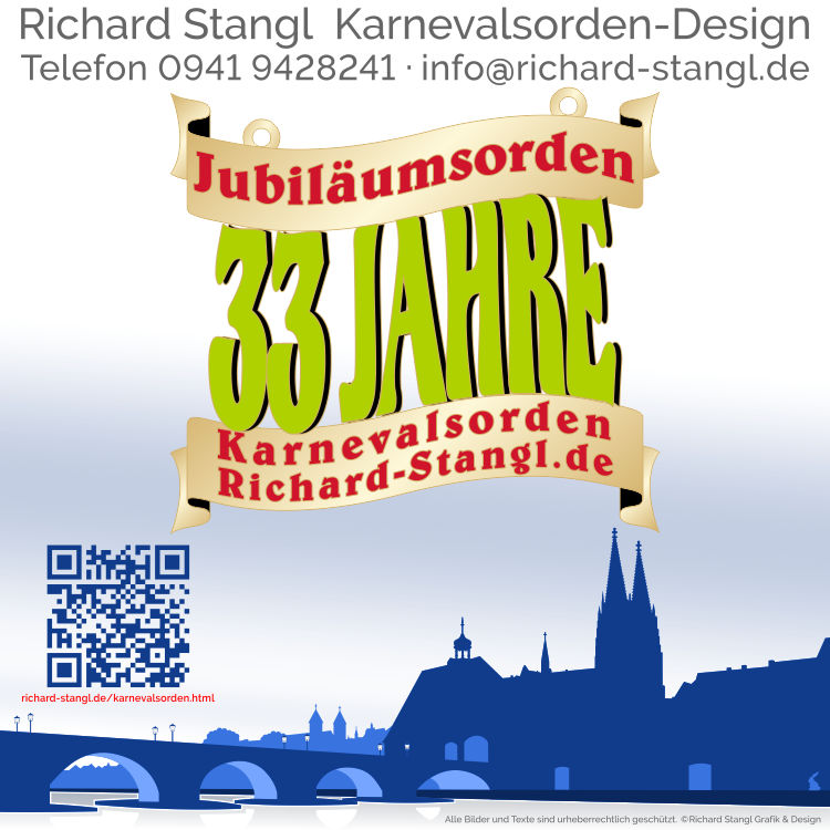 Karnevalsorden Jubiläum 33 Jahre Individuelle Karnevalsorden Jubiläum 33 Jahre