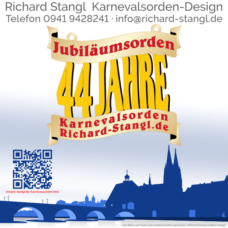 Karnevalsorden Jubiläum 44 Jahre Individuelle Karnevalsorden Jubiläum 44 Jahre