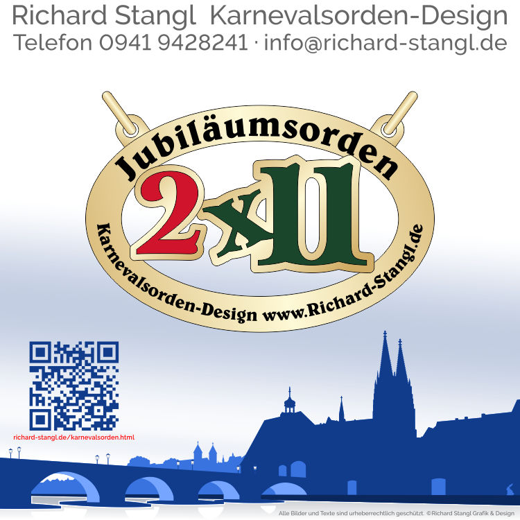Karnevalsorden Jubilaeum 2x11 Individuelle Karnevalsorden Jubilaeum 2x11