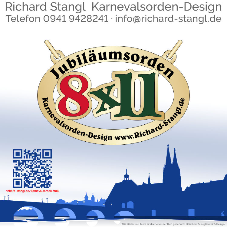 Karnevalsorden Jubilaeum 8x11 Individuelle Karnevalsorden Jubilaeum 9x11