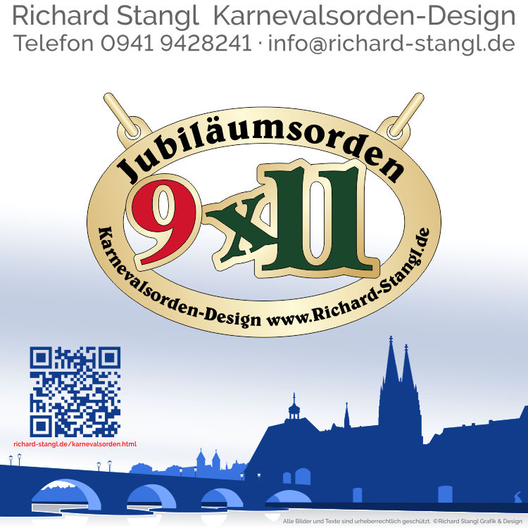 Karnevalsorden Jubilaeum 9x11 Individuelle Karnevalsorden Jubilaeum 9x11