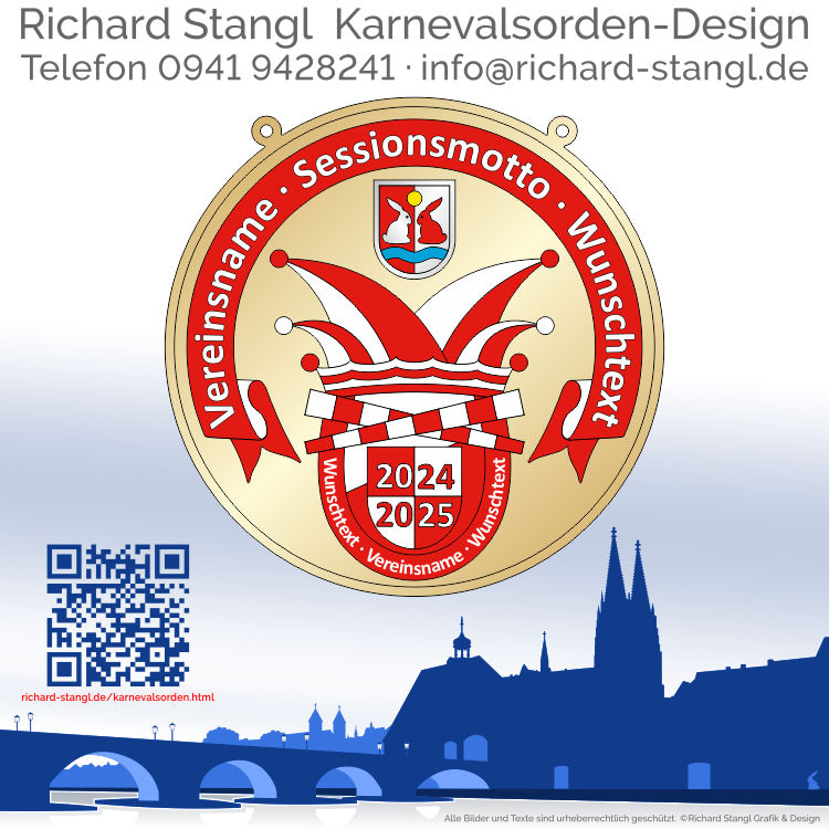 Karnevalsorden Karnevalswappen Rot Weiß Individuelle Karnevalsorden Karnevalswappen Rot Weiß