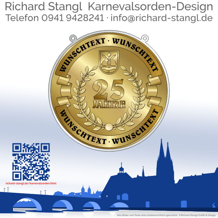 Karnevalsorden Lorbeerkranz Gold Individuelle Karnevalsorden Lorbeerkranz Gold
