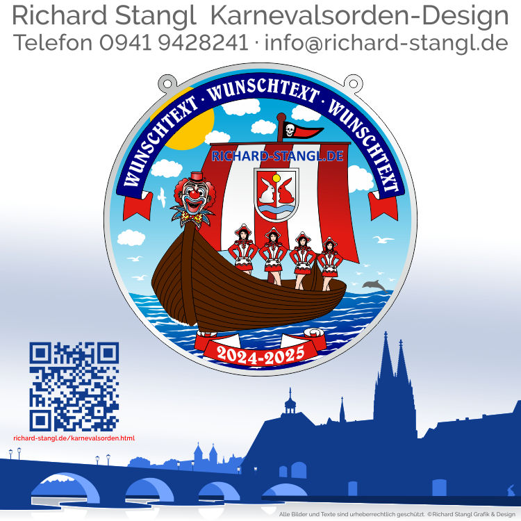 Karnevalsorden Druckorden Gardeschiff Individuelle Karnevalsorden Druckorden Gardeschiff