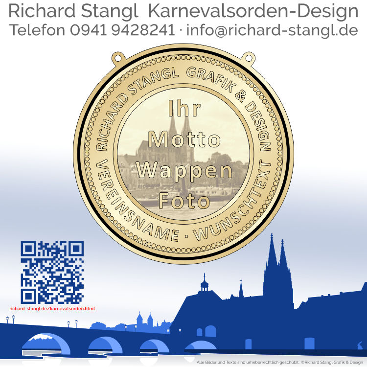 Karnevalsorden Motivorden Gold Individuelle Karnevalsorden Motivorden Gold