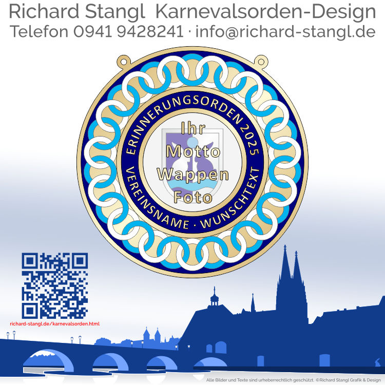 Karnevalsorden Ringe Blau Weiß Individuelle Karnevalsorden Ringe Blau Weiß