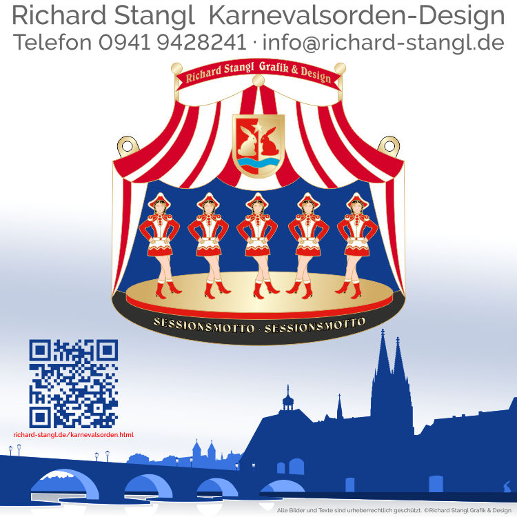 Karnevalsorden Zirkus Garde Blau Individuelle Karnevalsorden Zirkus Garde Blau