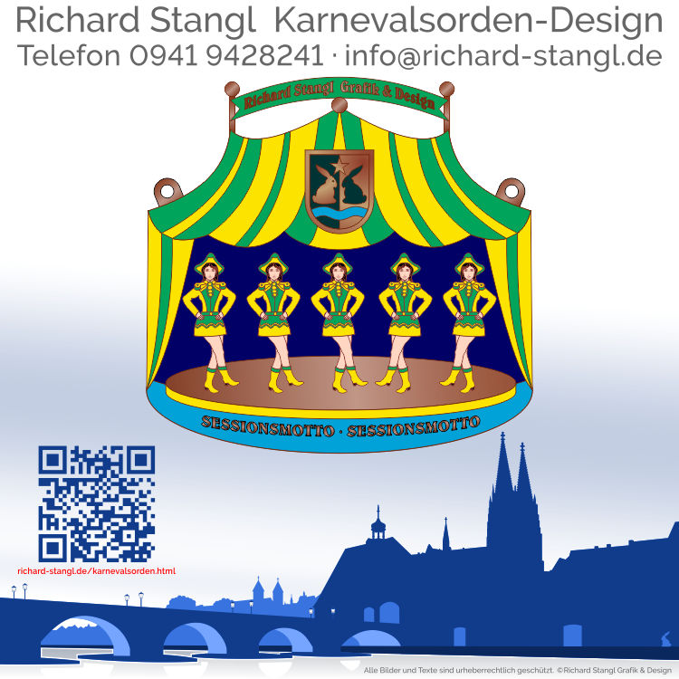 Karnevalsorden Zirkus Garde Grün Individuelle Karnevalsorden Zirkus Garde Grün