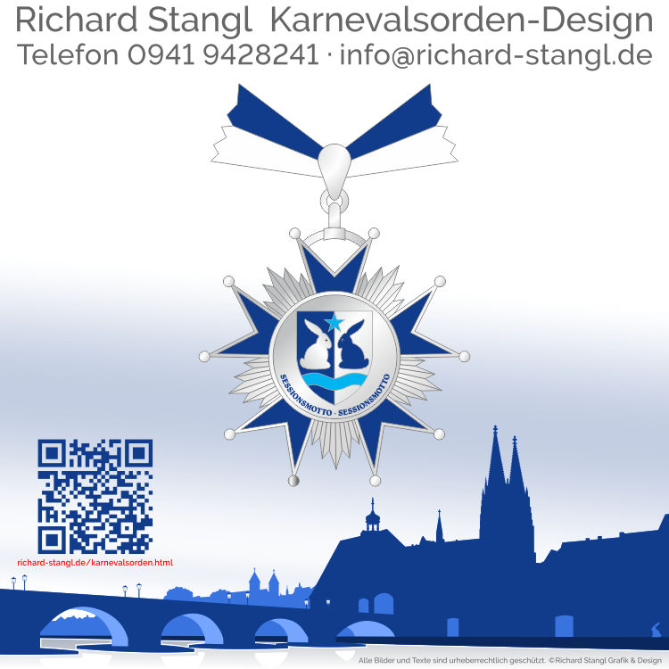 Karnevalsorden Ordensband Silber Individuelle Karnevalsorden Ordensband Silber