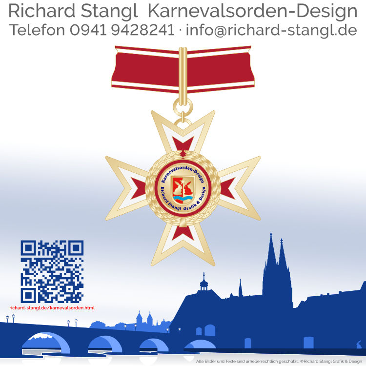 Karnevalsorden Designorden Ehrenkreuz Gold Individuelle Karnevalsorden Ehrenkreuz Gold