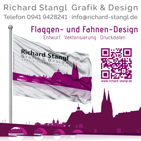 Grafikbuero Richard Stangl Angebot preiswertes Flaggendesign.