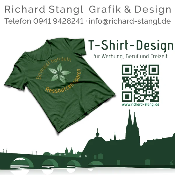 Grafikbuero Richard Stangl Angebot preiswertes T-Shirt-Design.