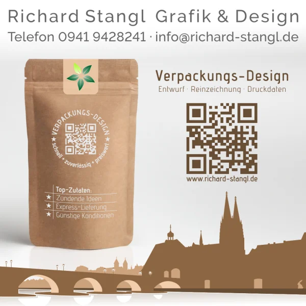 Grafikbuero Richard Stangl Angebot preiswertes Design von Verpackungen.