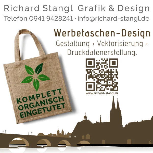Grafikbuero Richard Stangl Angebot preiswertes Werbetaschen-Design.