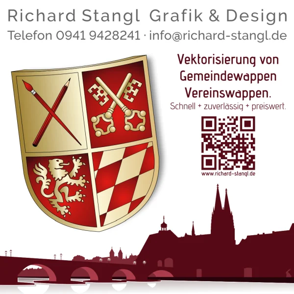 Grafikdesigner Richard Stangl Angebot preiswerte Vektorisierung von Stadtwappen.