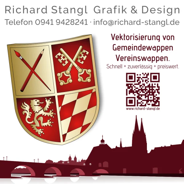 Grafikdesigner Richard Stangl Angebot preiswerte Vektorisierung von Gemeindewappen.