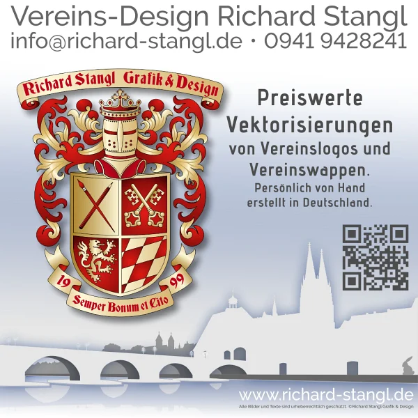 Richard Stangl Grafik und Design Angebot preiswerte Vektorisierung Vereinswappen.